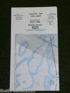 FLIEGERKARTE - SCHOTTISCHES TMA-GEBIET - NOV 1980 - 45x53cm - Bild 1 von 2