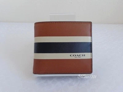 Cartera de cuero Coach NUEVA CON ETIQUETAS F75086 compacta ID silla de montar Foto 1 de 4