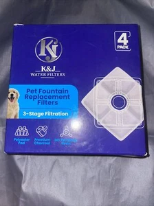 K&J PET STANDARD Wasserfilter Brunnen Ersatz 3-stufige Filtration 4er-Pack - Bild 1 von 8