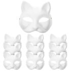 10 pièces masques en papier blanc enfant artisanat blanc mascarade à décorer