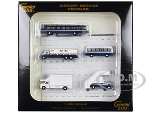 AIRPORT SERVICE VEHICLES SET OF 5 PCS 1/200 DIECAST BY GEMINIJETS G2APS450 - Picture 1 of 4