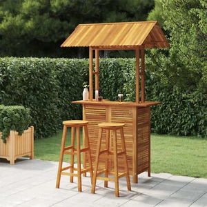Tidyard 3 Piece Garden Bar Set Garden Patio Bistro Table Balcony Pool Side I2S3 - Picture 1 of 9