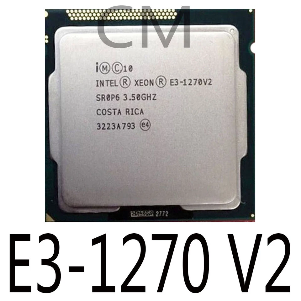 Intel Xeon E3-1270 V2 1270V2 3.5GHz 4Core 8T 8M LGA1155 SR0P6 69W CPU Processor - Image 1 of 1