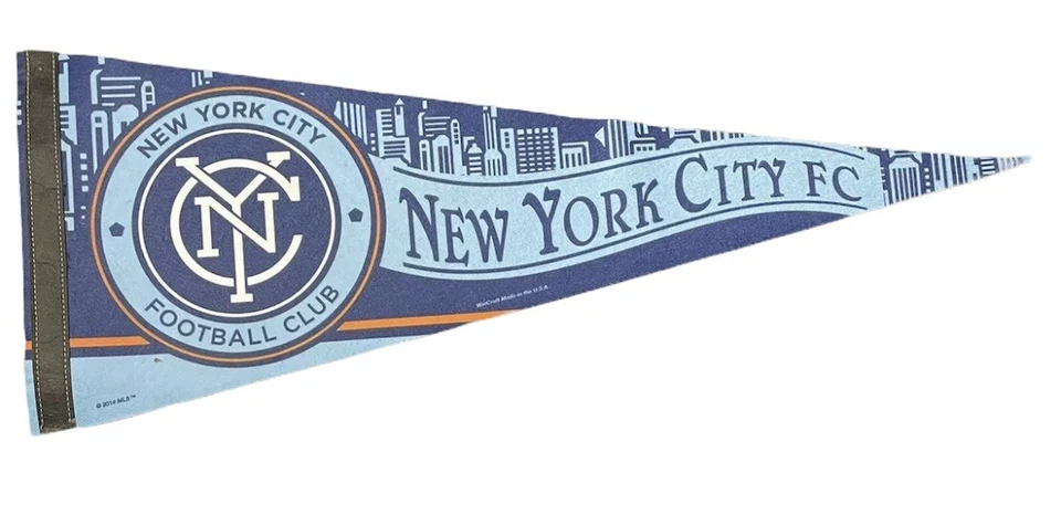Banderín con logotipo del club de fútbol de la ciudad de Nueva York NYCFC MLS Foto 1 de 1