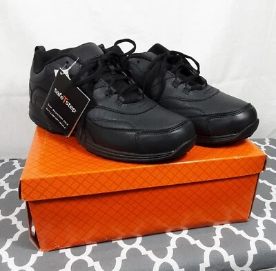 Safe-T-Step Mujer Zapatos Antideslizantes Athena 12W Negro Tenis Antideslizantes Foto 1 de 4