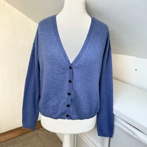 Lisa Yang Cardigan Size 1 S/M Cornflower Blue 100% Cashmere The Abby Button Up - Picture 1 of 11