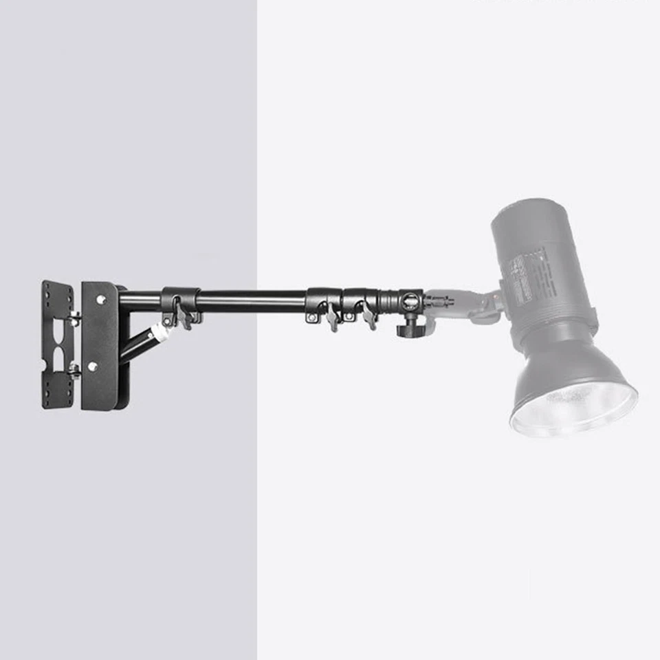 Wall Mount Boom Arm for Light Camera Photo Bracket Wall Stand Tripod Support - Image 1 of 4