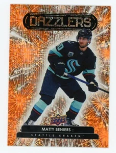 2022-23 Upper Deck Series 1 Matty Beniers Orange Dazzlers RC Seattle Kraken - Picture 1 of 2