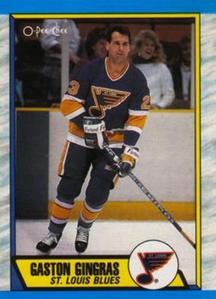 #270 Gaston Gingras - St. Louis Blues - 1989-90 O-Pee-Chee Hockey - Image 1 of 1