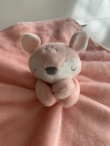 CARTER'S Lovey Soft Security Blanket Blankie Pink Fawn? Dog? Bear? Fox Plush - Picture 1 of 6