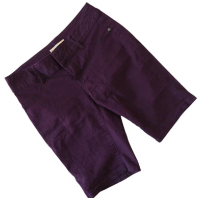 d. Jeans 女式斜纹布百慕大短裤梅色 6 码 — 第 1/4 张图片