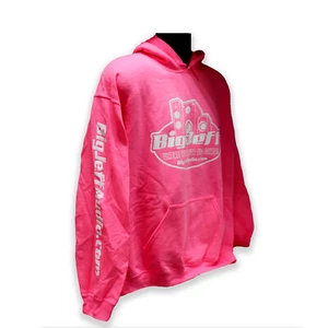Official Big Jeff Audio Cotton Polyester Pink Unisex Hoodie with Logo - Picture 1 of 2