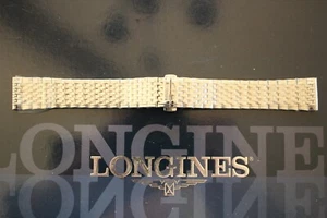 CINTURINO OROLOGIO OEM 18 MM LONGINES FINE LINK ARGENTO DEPLOYANTE CINTURINO BRACCIALETTO CINTURINO - Foto 1 di 8