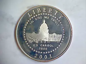 2001 P Proof US Capitol Visitor Center Clad Half Dollar Uncirculated - Picture 1 of 2