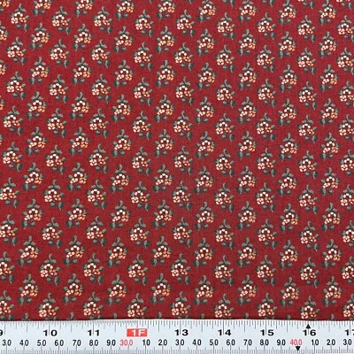 Paint Box Up-Date Thimbleberries RJR Fabrics Burgundy Cotton Remnant 16" x 43" - Image 1 of 2