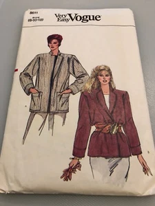 Very Easy Vogue Schnittmuster 8611 ungefütterte Jacke ungeschnitten Größe 8-10-12 31-34" - Bild 1 von 3