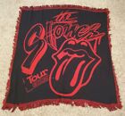 Rolling Stones No Filter Tour Blanket 2 Layer Throw 48x48 Red Black 