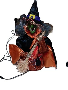 VTG Haunted Hallow Halloween Fiber Optic Witch Decoration 18" AC Adapter Black - Picture 1 of 13