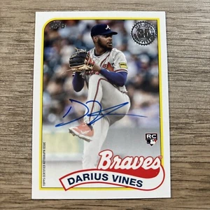 2024 Topps UPDATE Darius Vines 1989 AUTO Braves RC 89BA-DAV - Picture 1 of 2