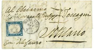 P3760 - SARDEGNA. NR. 15 B, SU LETTERA DA NIZZA MARITIMA A MILANO, VIA TORINO - Imagen 1 de 2