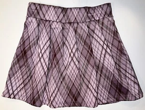 Girl's Uniform Plaid Skirt Size 7 Kids Pleated Skater Purple NEW - Picture 1 of 16