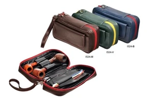 TROUSSE PORTATABACCO ACCESSORI 3 PIPE AND TOBACCO HOLDER COLORZIP LUBINSKI I524 - Imagen 1 de 1