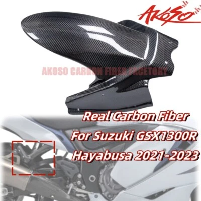 2021-2023 For Suzuki GSX1300R Hayabusa 100% Carbon Fiber Rear Fender Mudguard - Image 1 of 4