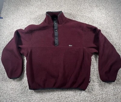 Woolrich Polartec Borgoña Pullover Polar Sudadera Talla L Foto 1 de 4