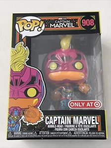 Funko Pop! Marvel Infinity Saga CAPITANA MARVEL #908 Negro Luz Objetivo Exclusivo - Imagen 1 de 7