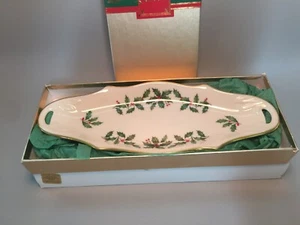 Elegant New NOS LENOX Dimensions Holiday 9.75” Condiment Dish Tray - Picture 1 of 6