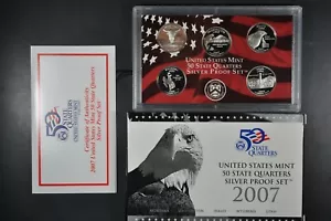 2007 S U.S. Mint 90% Silver Quarter Proof set with original packaging and COA - Picture 1 of 1