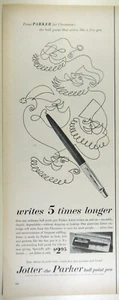 Penna a sfera PARKER JOTTER 1956 vintage grande mezza rivista stampa pubblicità - Foto 1 di 1