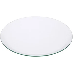 Plymor 8" Round, 5mm Thick Beveled Clear Glass Circle - Picture 1 of 1