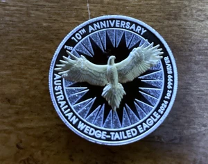 2024Australia Wedge Tailed Eagle 10th Ann. 1oz Silver Proof High Relief Gild - Picture 1 of 2