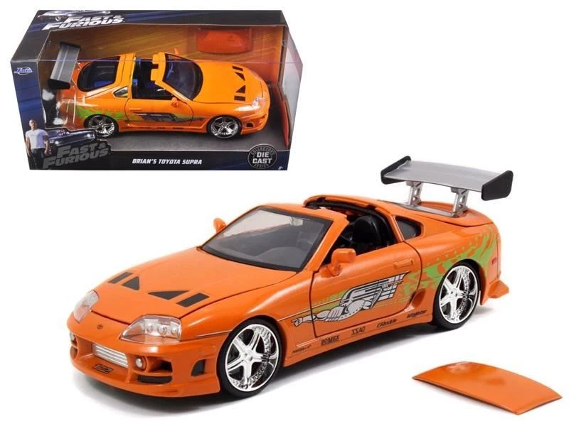 1:24 Brian's Toyota Supra A80 -- Orange -- Fast & Furious JADA - Image 1 of 1