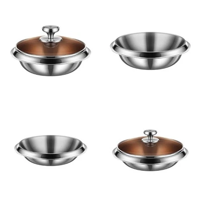 Cooking Serving Plates 304Stainless Steel Texture Suitable for Cooking Dining - Bild 1 von 4