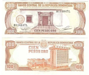 Dominican Republic - 100 Pesos Oro 1993 aUNC / UNC Pick 144a Lemberg-Zp - Picture 1 of 1