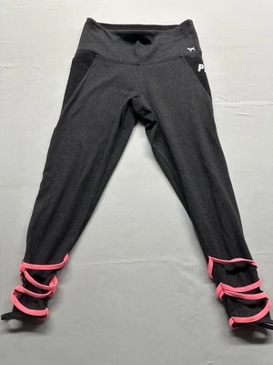 Pink Victoria's Secret Leggings, Size M, Activewear, Mid-Rise. - Image 1 of 4