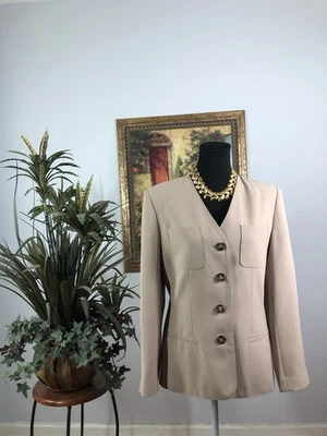 Chaqueta Le Suit Paris New York Mujer 4 Botones Front Office Sirena Preppy Talla 8 Foto 1 de 4