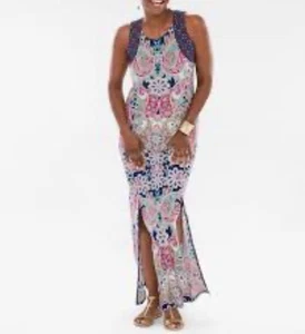Chicos Crown Paisley Maxikleid Größe 2 Petite gebraucht, in einwandfreiem Zustand - Bild 1 von 13