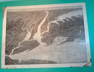 1913 Spofford New York City, NJ, Long Island, Westchester Birds Eye Map Hammond - Bild 1 von 14