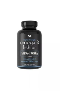 Sports Research Triple Strength Omega-3 Fish Oil, 150 Fish Softgels Exp 10/2025 - Picture 1 of 1