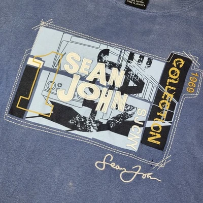 Camisa De Colección Sean John Manga Larga Juvenil Grande 16-18 SJCNY Logo Bordado  Foto 1 de 4