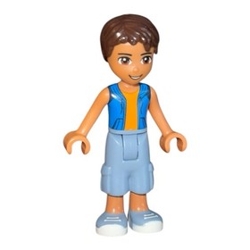 LEGO Friends Minifigure frnd196 ROBERT Blue Sleeveless Hoodie From # 41312