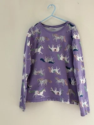 HANNA ANDERSSON Purple Horses Long Sleeve Shirt 150cm US 12 - Image 1 of 4