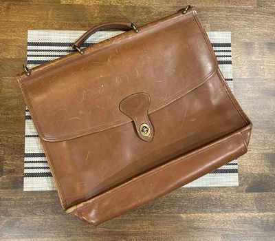 Maletín de cuero vintage Jack Geoges bandolera bolso para computadora portátil hecho en EE. UU. sin correa Foto 1 de 4