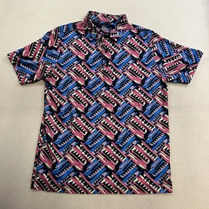 Deolax Poloshirt Herren Größe Large Geometrisch Performance Golf Outdoor Activewear - Bild 1 von 8