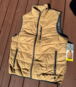 Free Country Free Cycle Lightweight Trail Creek Puffer Vest Tan New Mens Size M - Picture 1 of 4