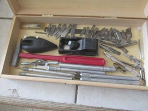 Vintage X-acto Workshop Knife Set Plane, Scraper Hammer 50 Pieces Wood Box - Picture 1 of 8