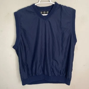 Nike Golf Herren Large Windbreaker Pullover Weste Blau Gefüttert Ärmellos Y2K Retro - Bild 1 von 10